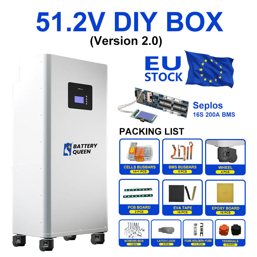 LiFePO4 51.2V 280AH DIY Battery Kits for Solar Energy Storage Spelos 16S 200A BMS