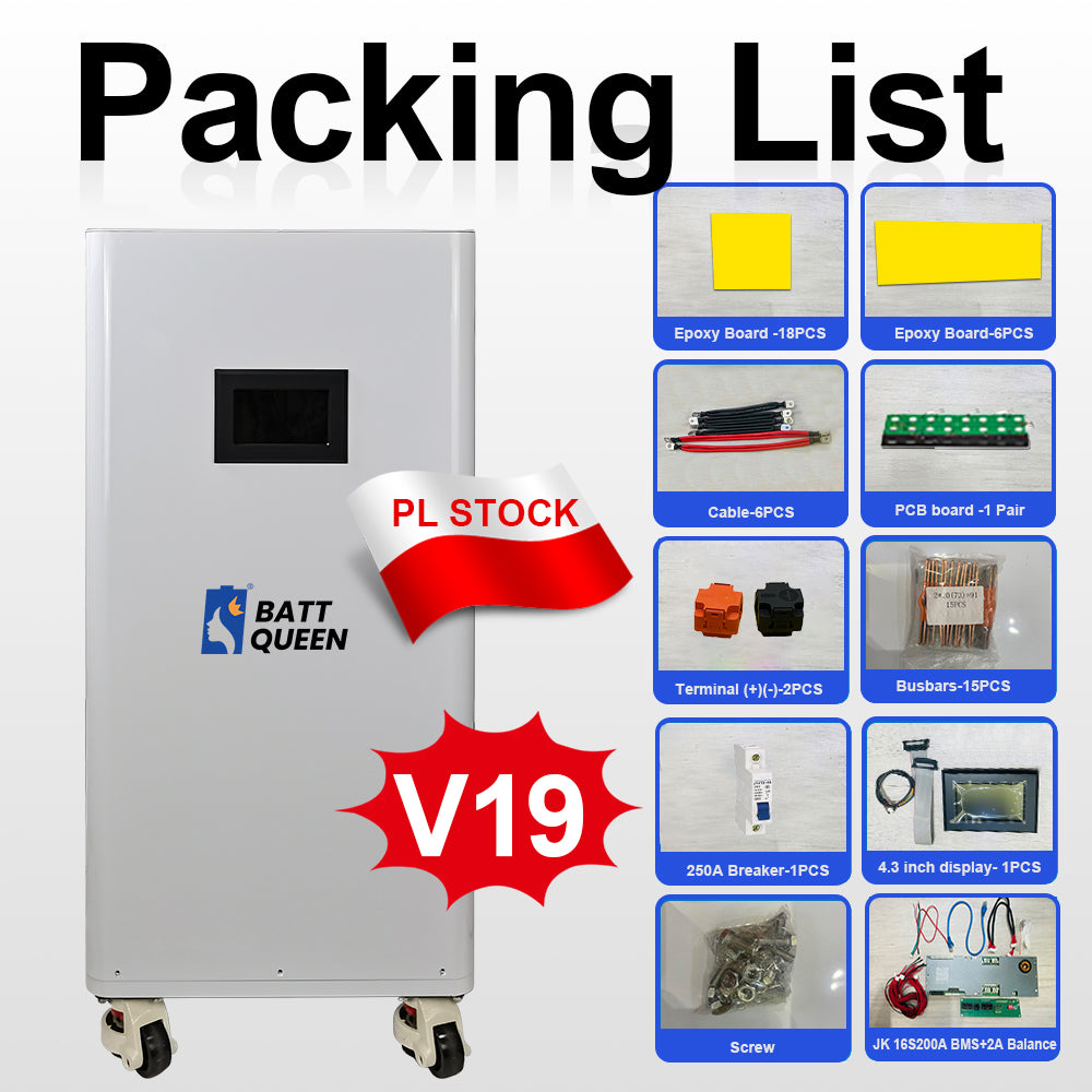 16Kwh 51.2V 320AH DIY LiFePO4 Battery Pack with JK Smart BMS