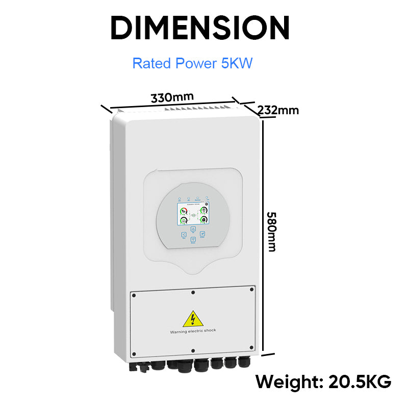 DEYE SUN-5K-SG03LP1-EU 5KW LV Hybrid Inverter 230V Single Phase
