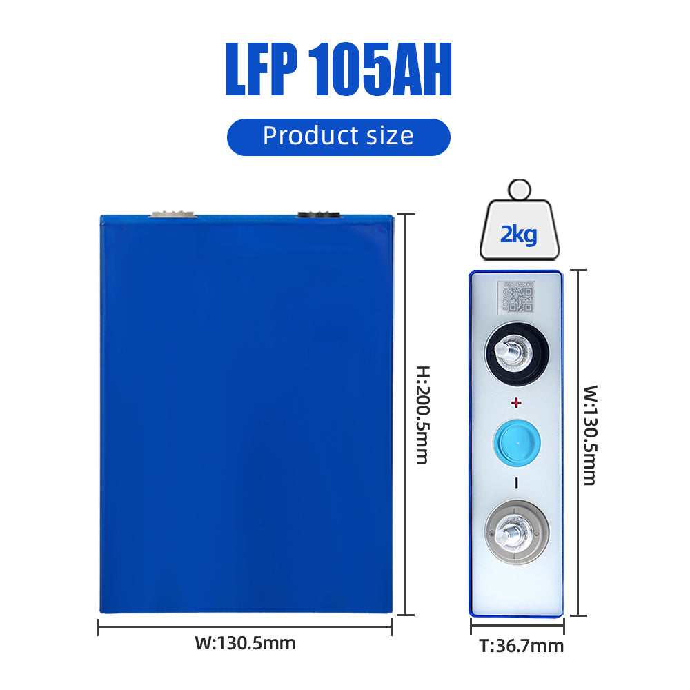 EVE 105AH LiFePO4 Battery 3.2V Rated Max Charge Voltage 3.65V