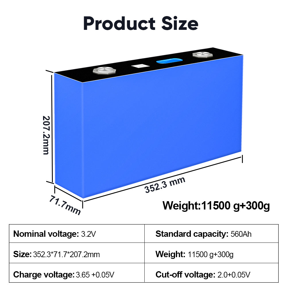 EVE 560AH LiFePO4 Battery 600AH 628AH MB56 Grade A