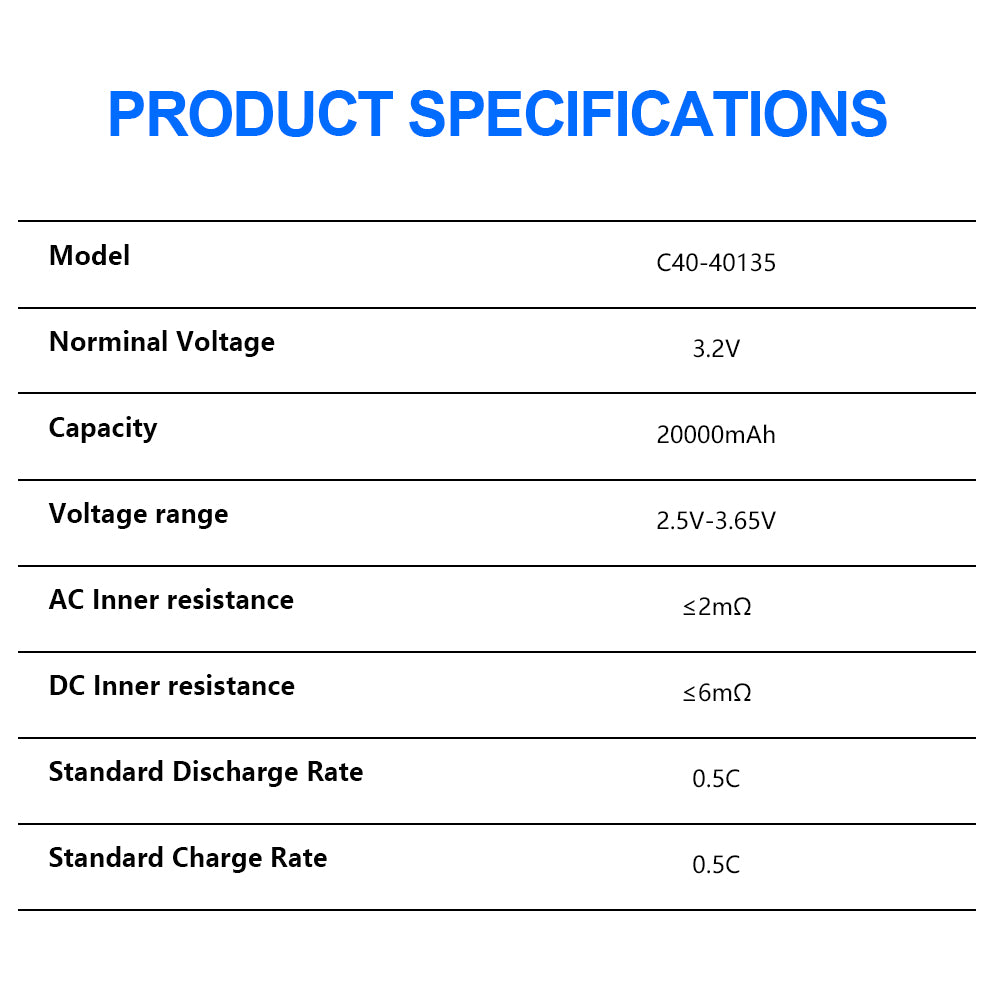 EVE IFR40135 LiFePO4 Battery 20Ah High Capacity Powerhouse for Energy Storage EV