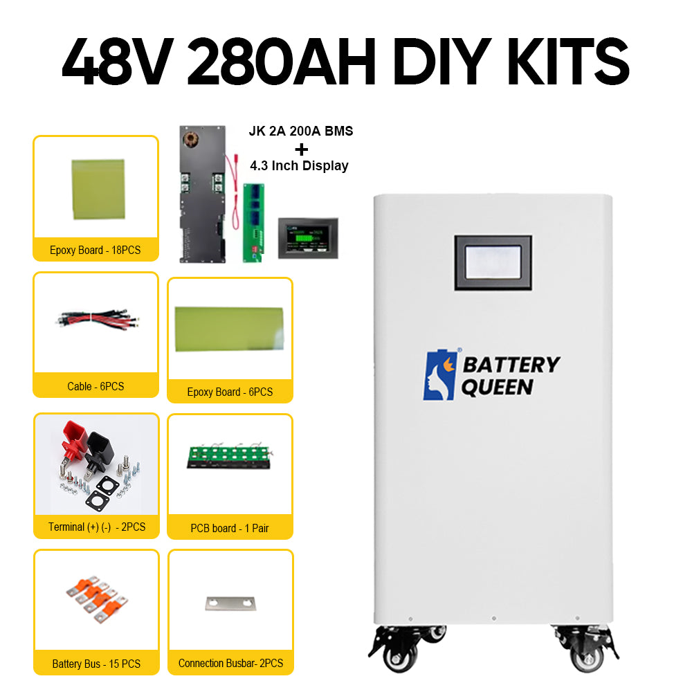51.2V Battery DIY Kits with JK PB2A16S20P Smart BMS 48V
