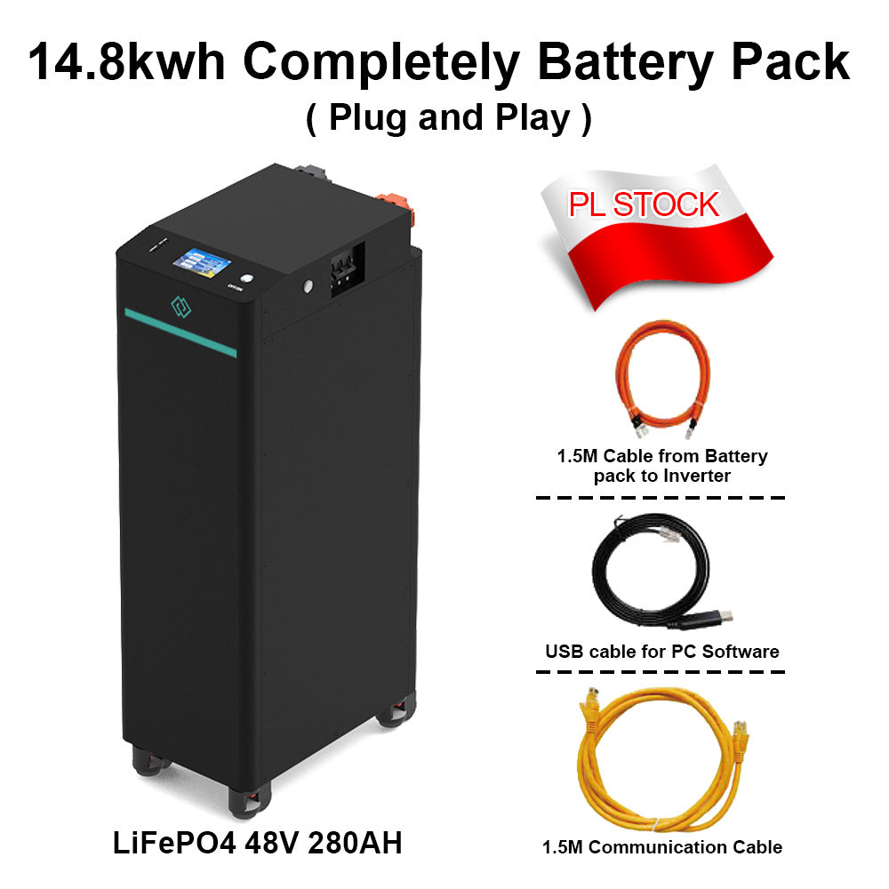 Seplos V4 LFP 48V 280AH 15kwh Completely LiFePO4 Battery Pack 51.2V 14.3kwh