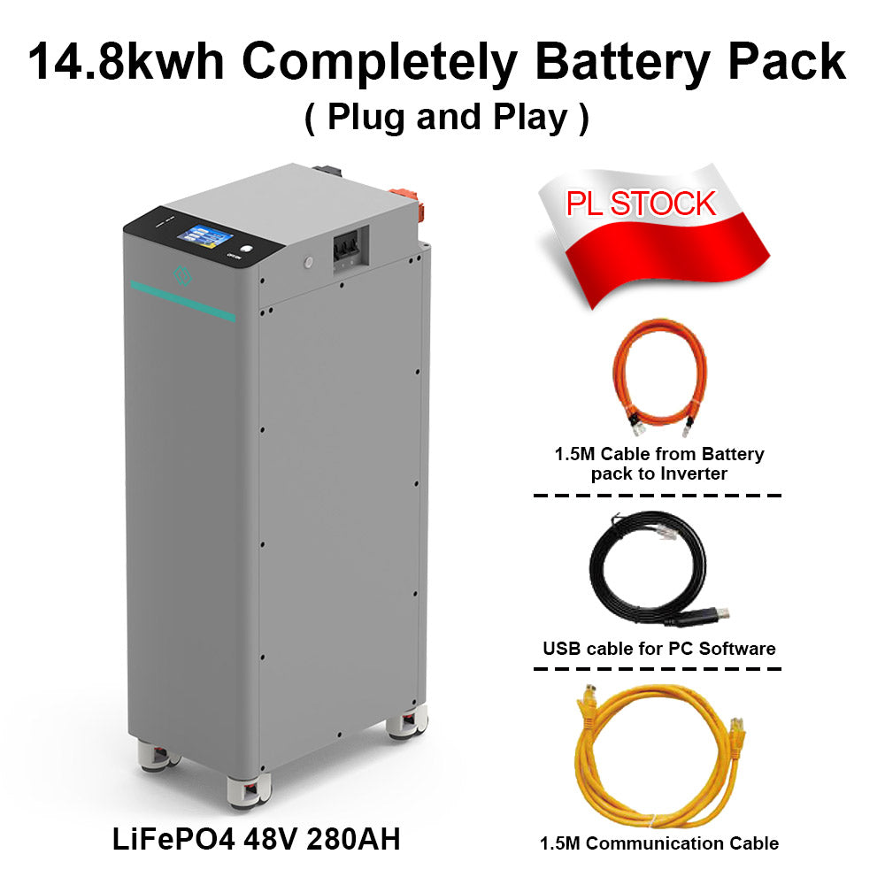 Seplos V4 LFP 48V 280AH 15kwh Completely LiFePO4 Battery Pack 51.2V 14.3kwh