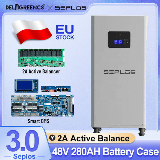 Deligreen LiFePO4 Battery 51.2V 280AH DIY Kits with 16S 200A Smart BMS and 2A Active Balancer