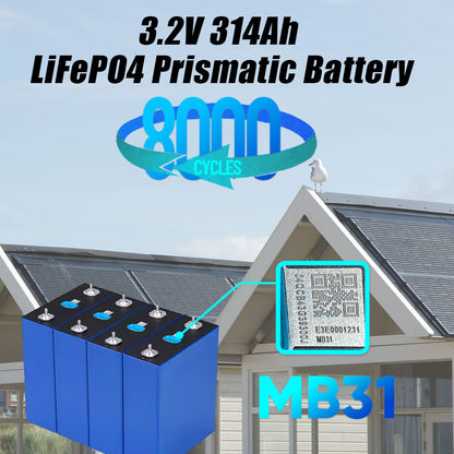 MB31 EVE 314AH LiFePO4 Battery 3.2V 330AH  Prismatic