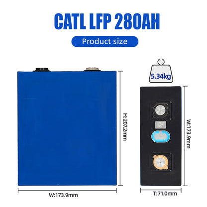 CATL 280AH LiFePO4 Battery Grade A Rechargeable Cells