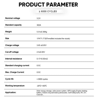 CATL 302AH LiFePO4 Battery 15KW Rechargeable Grade A