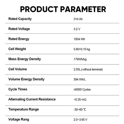 CALB 314AH LFP Batteries for Home Solar system