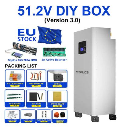 Seplos 51.2V 48V 314ah 16kwh DIY battery Pack CATL 314AH 3.0 EU stock With 10A Balancer