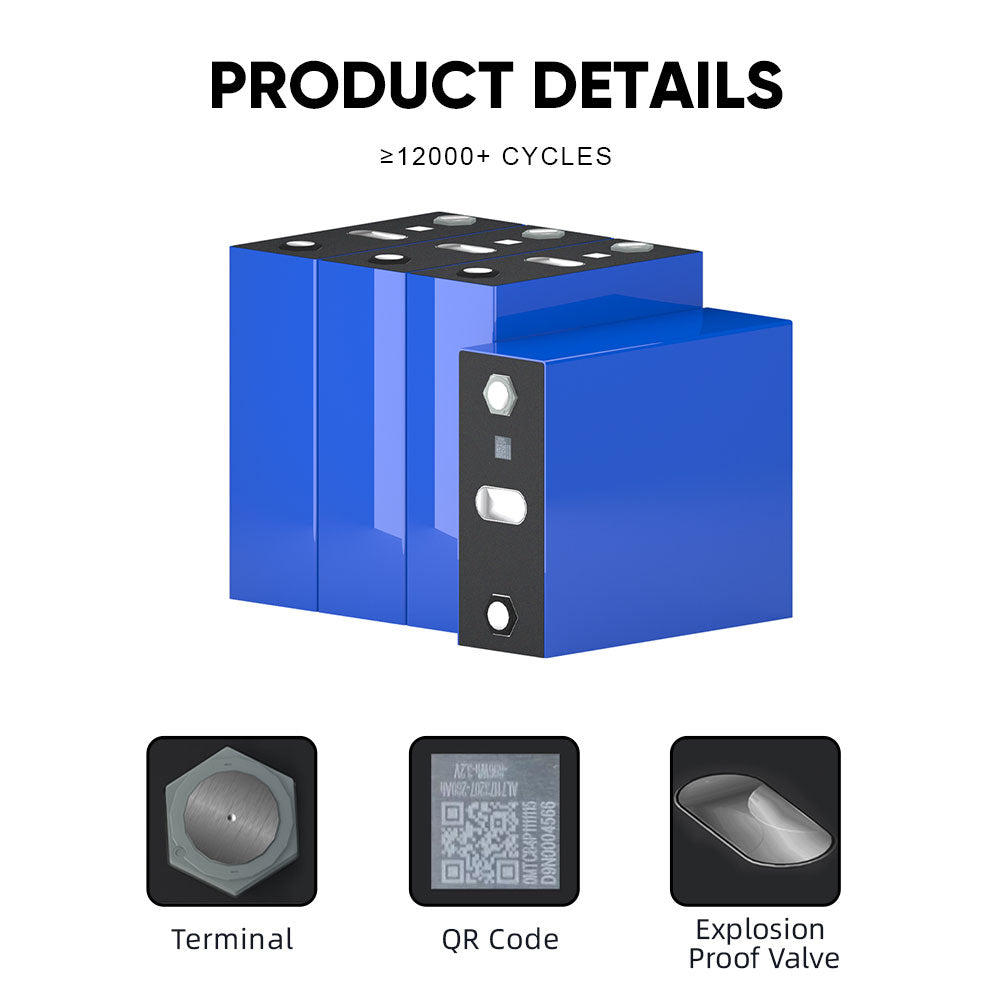 New Semi-solid LiFePO4 3.2V 280Ah 12000 cycles Original Battery