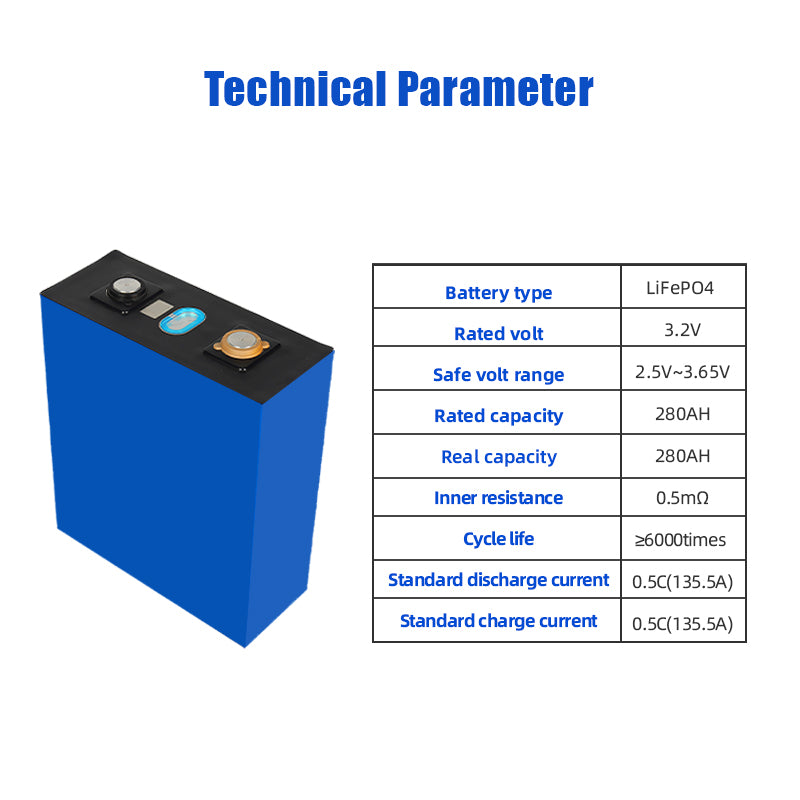 CATL 280AH LiFePO4 Battery Grade A Rechargeable Cells