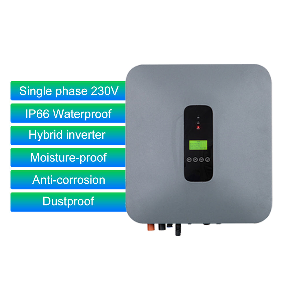 6KW Inverter Hybrid Photovoltaic Wall Mounted Single Phase 2 MPPT