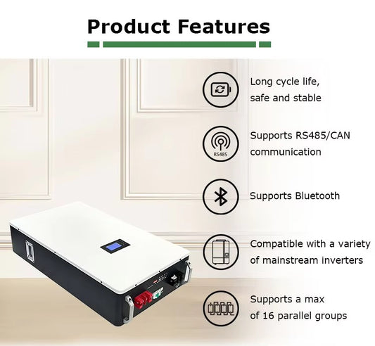 51.2V 100AH  5KWh Power Wall  Home Use Solar Power Energy Storage System