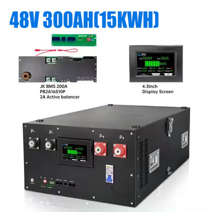 48V DIY LiFePO4 Battery Pack with JK BMS PB2A16S20P