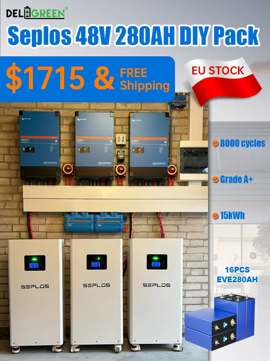 15kWh Seplos 48V DIY Box with EVE 280AH LiFePO4 Battery