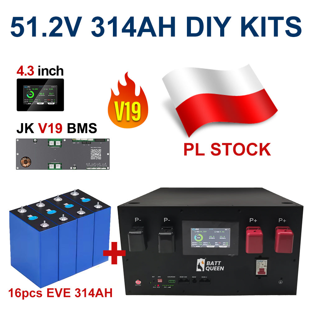 48V DIY LiFePO4 Battery Pack with JK BMS PB2A16S20P