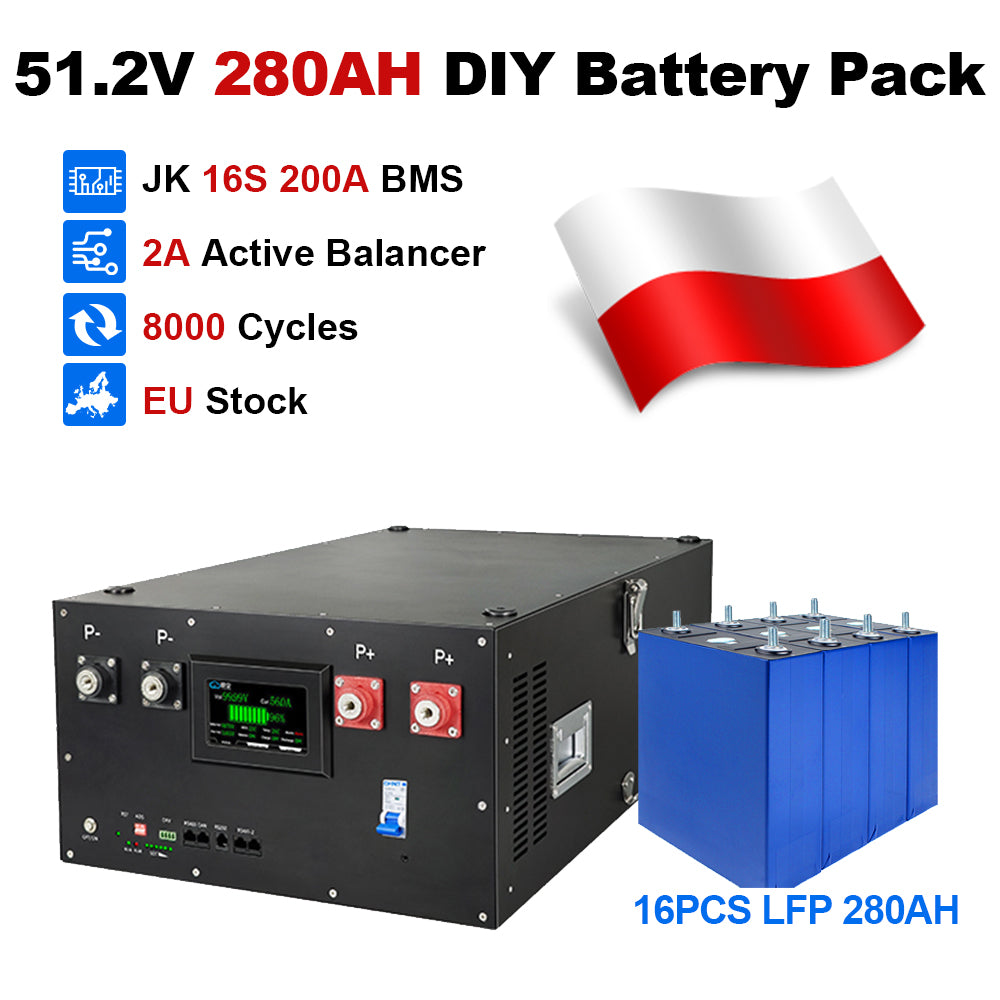 48V DIY LiFePO4 Battery Pack with JK BMS PB2A16S20P