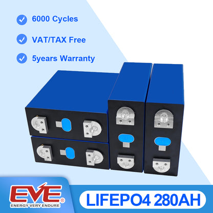 EVE 280AH LiFePO4 Battery With 2 Screw hole Connector with Busbar