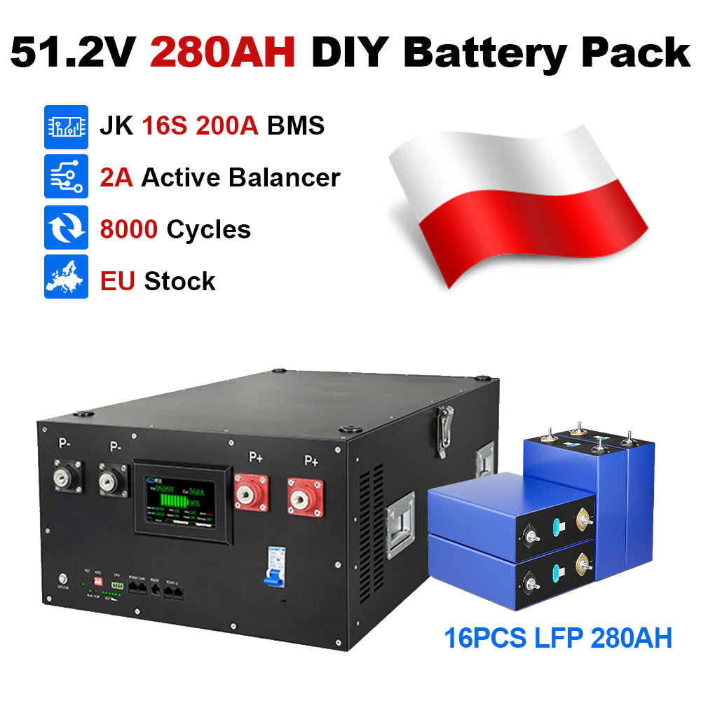 48V DIY LiFePO4 Battery Pack with JK BMS PB2A16S20P