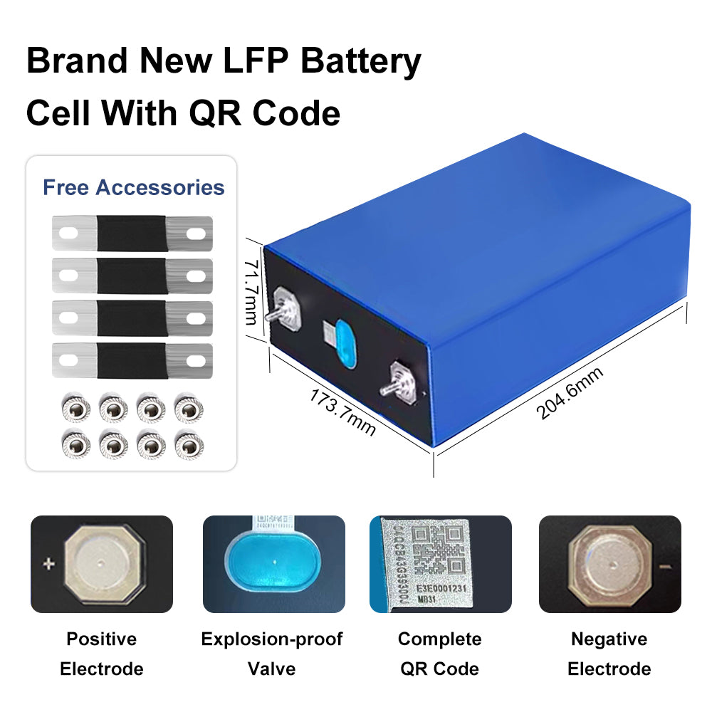 16Kwh 51.2V 320AH DIY LiFePO4 Battery Pack with JK Smart BMS