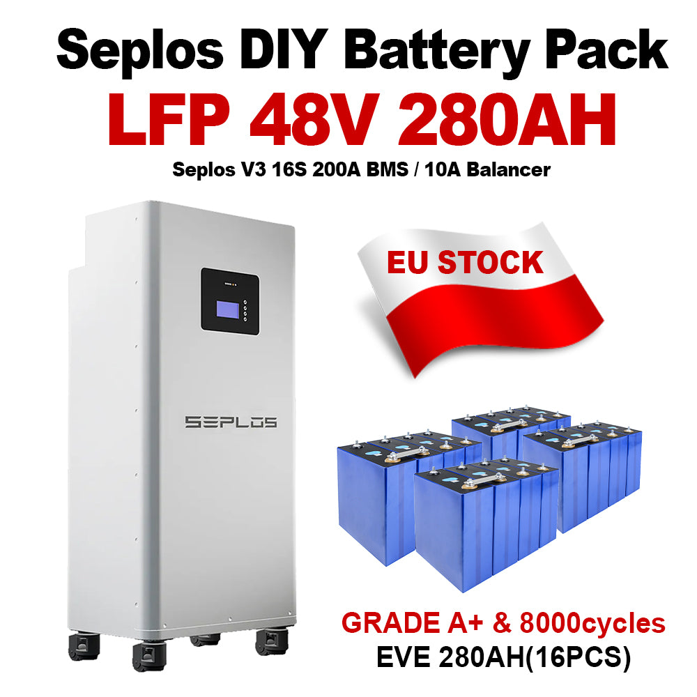 15kWh Seplos 48V DIY Box with EVE 280AH LiFePO4 Battery