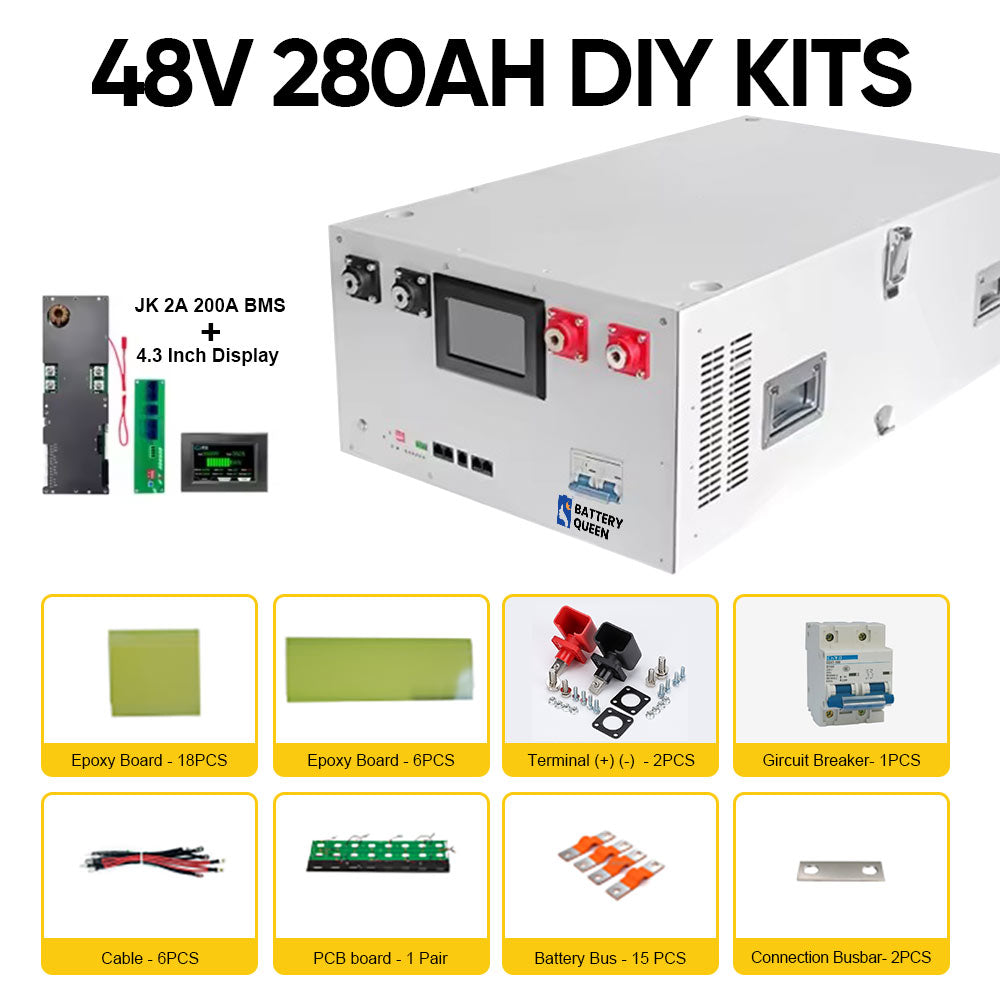 LiFePO4 Battery 48V DIY Kits Stacked V3 with JK BMS