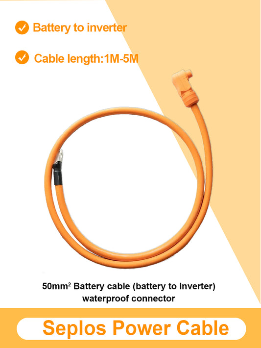 50mm2 Power Cable from Battery Pack to Inverter Mason Connector to M8 copper