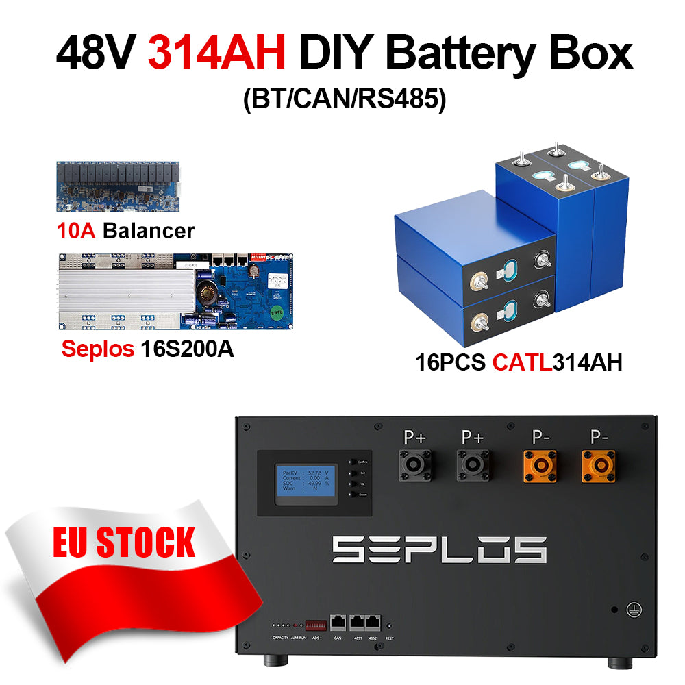 Seplos Mason 280 DIY Kit with EVE 304AH LiFePO4 15KWH Battery Pack