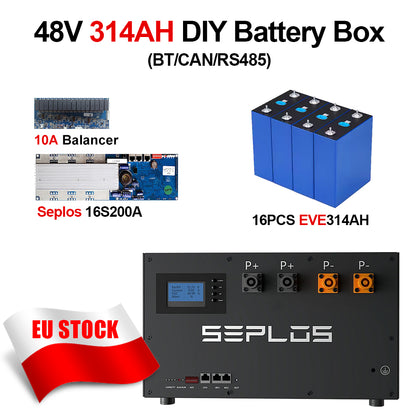 Seplos Mason 280 DIY Kit with EVE 304AH LiFePO4 15KWH Battery Pack